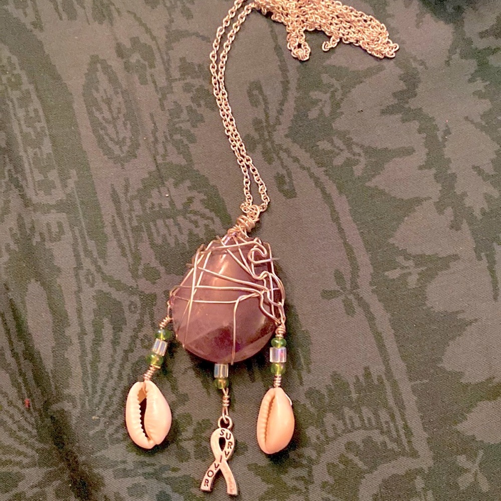 Amethyst Healing and Survival Necklace